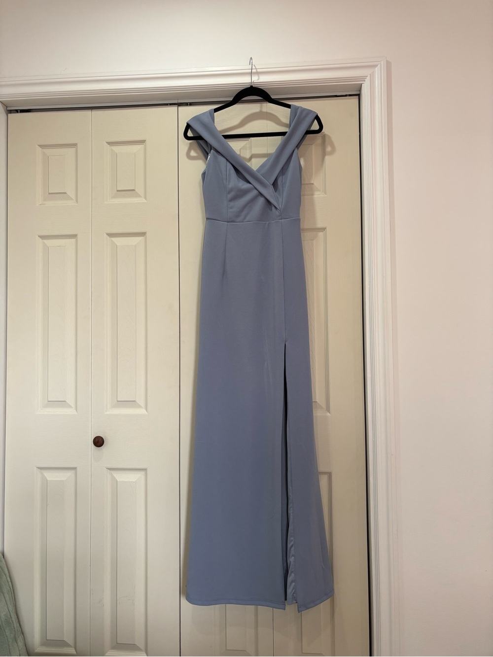 Lulu's Dusty Lavender Cross-Shoulder Maxi Dress
